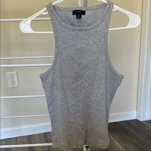 J. Crew Gray Ribbed Tank Top